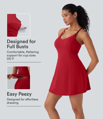 SoftlyZero™ Airy - 2-in-1 Mini-Tanzkleid mit Seitentaschen und Cool-Touch - Easy-Peezy-Edition, E-G Cups