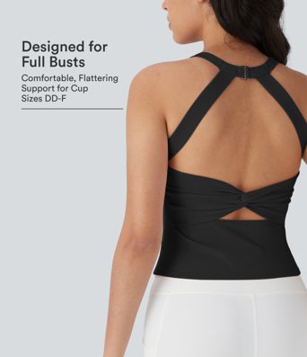 SoftlyZero™ Plush - Yoga-Tanktop mit Cut-Out-Design - E-G Cups