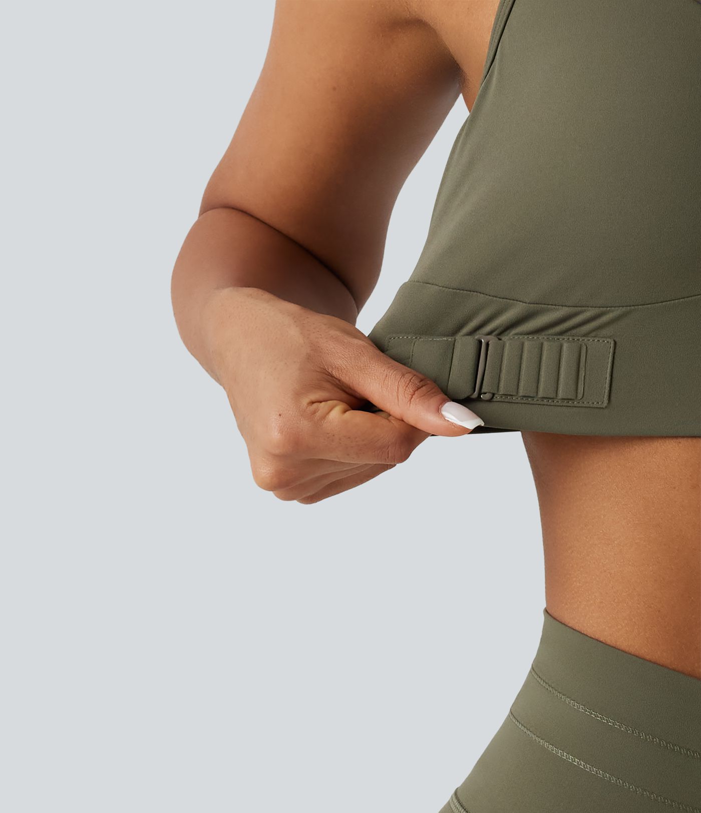 Medium Support Crisscross Back Adjustable Buckle Breathable Mesh Built-in Bra Cool Touch Quick Dry Training Sports Bra-UPF50+ Medium Support Crisscross Back Adjustable Buckle Breathable Mesh Built-in Bra Cool Touch Quick Dry Training Sports Bra-UPF50+