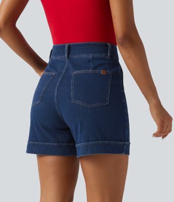 Halara Flex™ High Waisted Denim Casual Shorts 5'' with Pockets