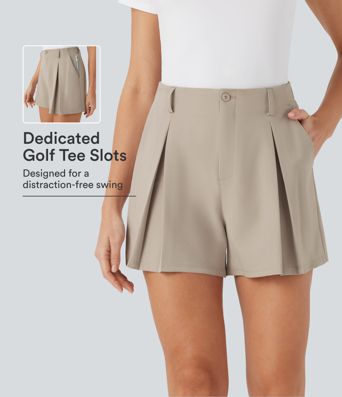 Schnell trocknende, hochsitzende Shorts mit Seitentasche für Golf - Golftasche - UPF 40+
