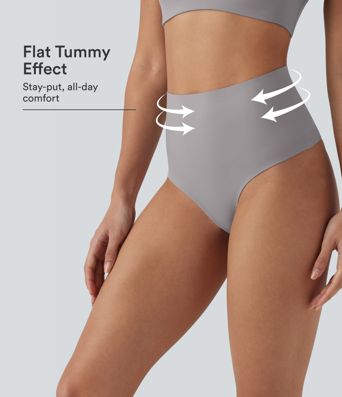 High Waisted Tummy Control Lounge Underwear Thong