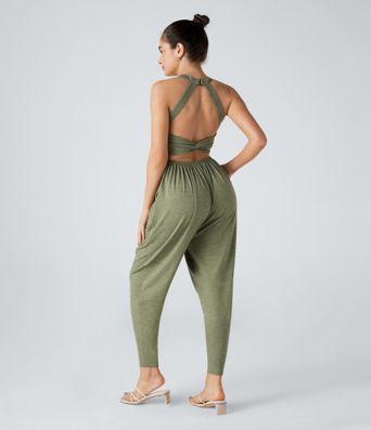 U Neck Pocket Harem Casual Jumpsuit-Easy Peezy Edition U Neck Pocket Harem Casual Jumpsuit-Easy Peezy Edition