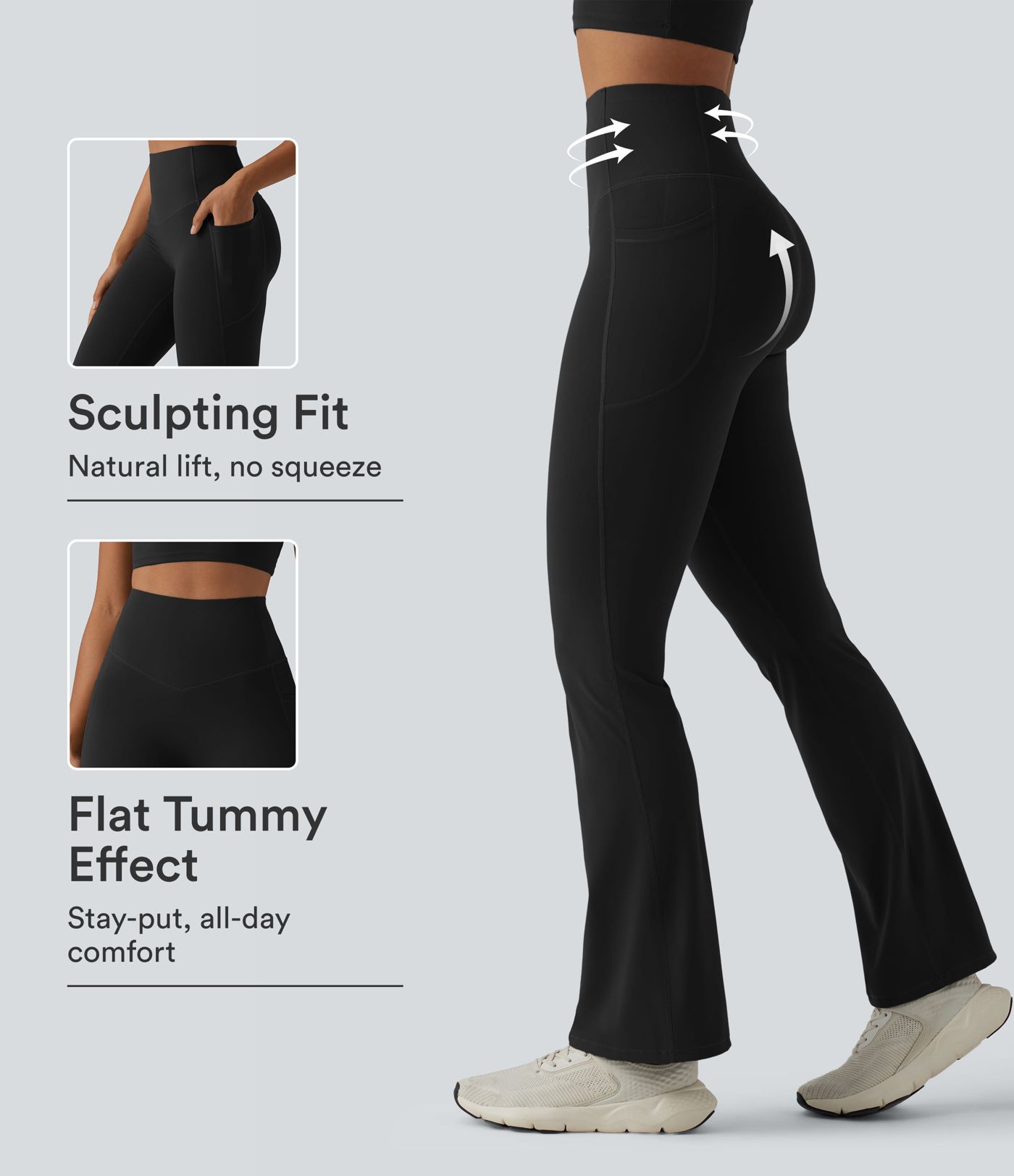 Halara UltraSculpt™ High Waisted Butt Lifting Tummy Control Bootcut Yoga Leggings with Pockets Halara UltraSculpt™ High Waisted Butt Lifting Tummy Control Bootcut Yoga Leggings with Pockets