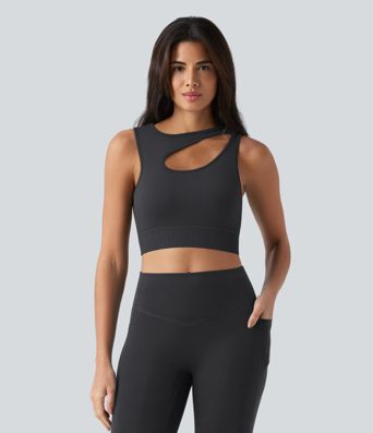 OneForm Seamless Flow Cut-Out Built-in Bra Yoga Tank Top OneForm Seamless Flow Cut-Out Built-in Bra Yoga Tank Top