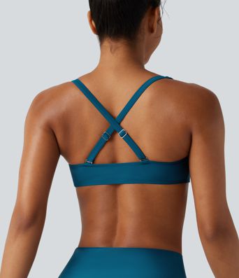 Adjustable Straps Twisted Ruched Built-in Bra Push-Up Tummy Control Bikini Set
