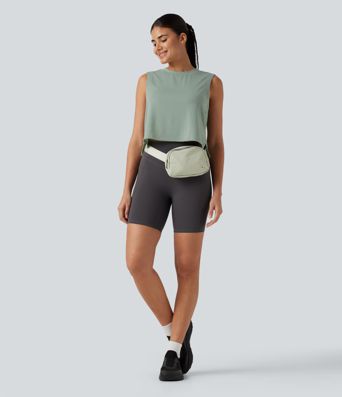 Round Neck High Low Quick Dry Workout Tank Top