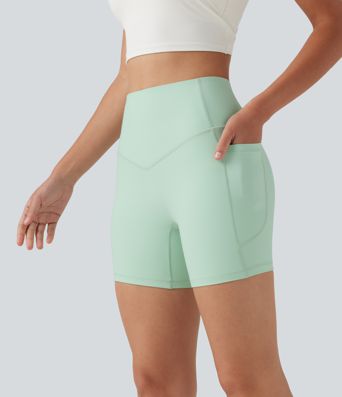 Halara UltraSculpt™ High Waisted Tummy Control Shaping Training Biker Shorts 5'' with Pockets