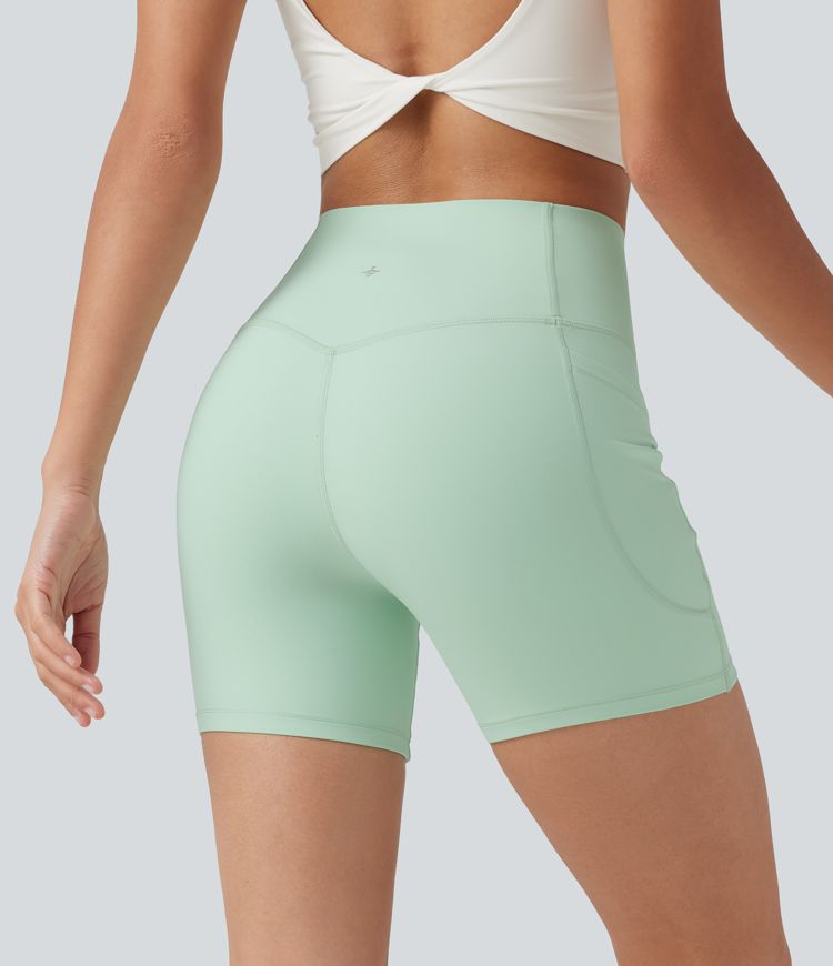 Halara UltraSculpt™ High Waisted Tummy Control Shaping Training Biker Shorts 5'' with Pockets