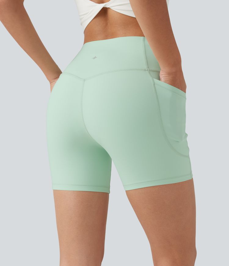 Halara UltraSculpt™ High Waisted Tummy Control Shaping Training Biker Shorts 5'' with Pockets