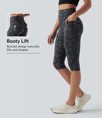 Halara UltraSculpt™ Leopard Print High Waisted Scrunch Butt Lifting Tummy Control Pedal Pusher Training Leggings with Pockets Halara UltraSculpt™ Leopard Print High Waisted Scrunch Butt Lifting Tummy Control Pedal Pusher Training Leggings with Pockets