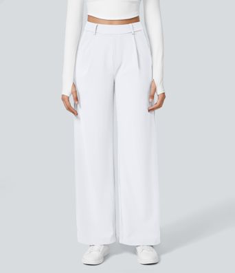 Pantalon tailleur Halara Flex™ DayStretch coupe droite taille haute avec poches