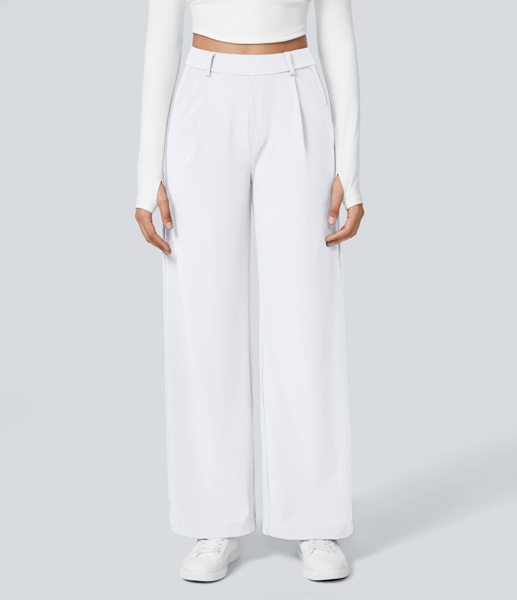 Pantalon tailleur Halara Flex™ DayStretch coupe droite taille haute avec poches