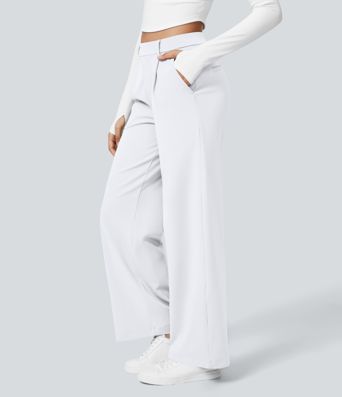 Pantalon tailleur Halara Flex™ DayStretch coupe droite taille haute avec poches