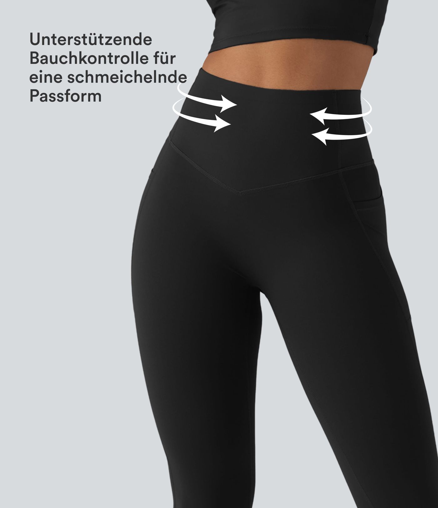 Halara UltraSculpt™ - Bootcut-Yoga-Leggings mit hohem Bund, Seitentaschen und Bauchkontrolle - Po-Lifting
