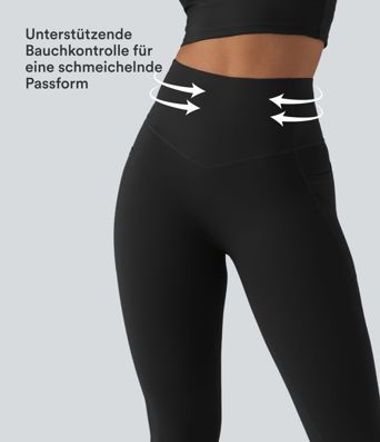 Halara UltraSculpt™ - Bootcut-Yoga-Leggings mit hohem Bund, Seitentaschen und Bauchkontrolle - Po-Lifting