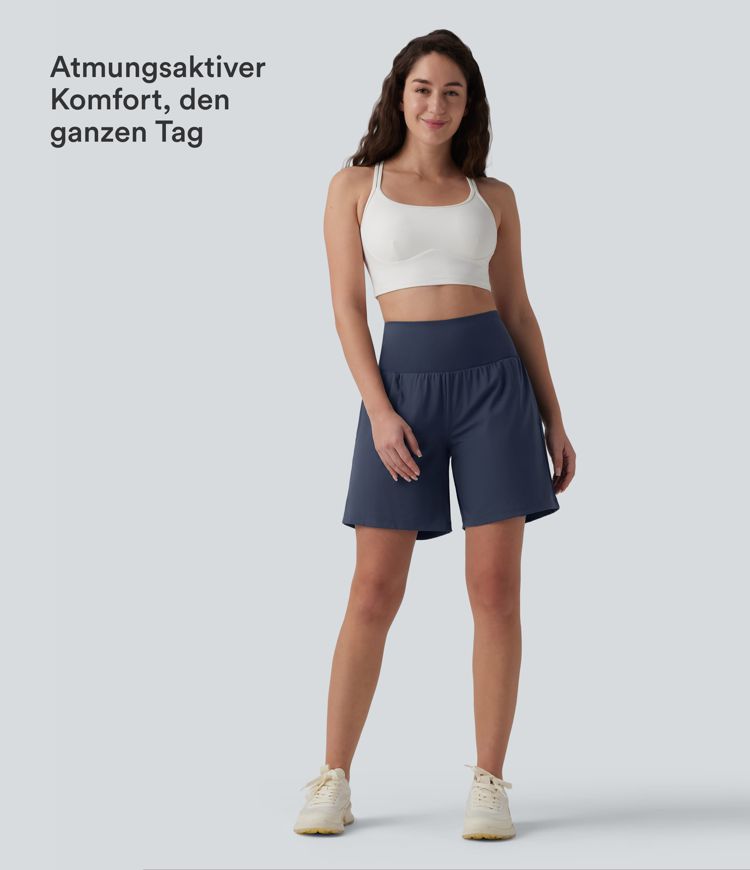 Softlyzero™ Airy - 2-in-1 Yoga-Shorts mit superhohem Bund, mehreren Taschen, Bauchkontrolle und Cool-Touch - 17,8 cm Softlyzero™ Airy - 2-in-1 Yoga-Shorts mit superhohem Bund, mehreren Taschen, Bauchkontrolle und Cool-Touch - 17,8 cm