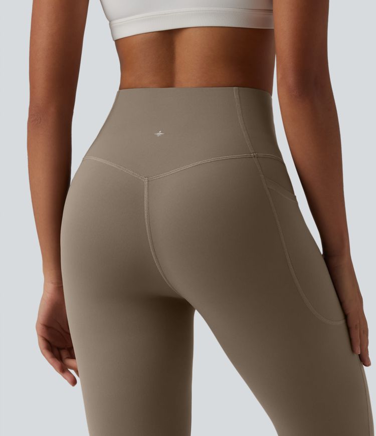 Halara UltraSculpt™ - Flare-Yoga-Leggings mit hohem Bund, Seitentaschen und Bauchkontrolle