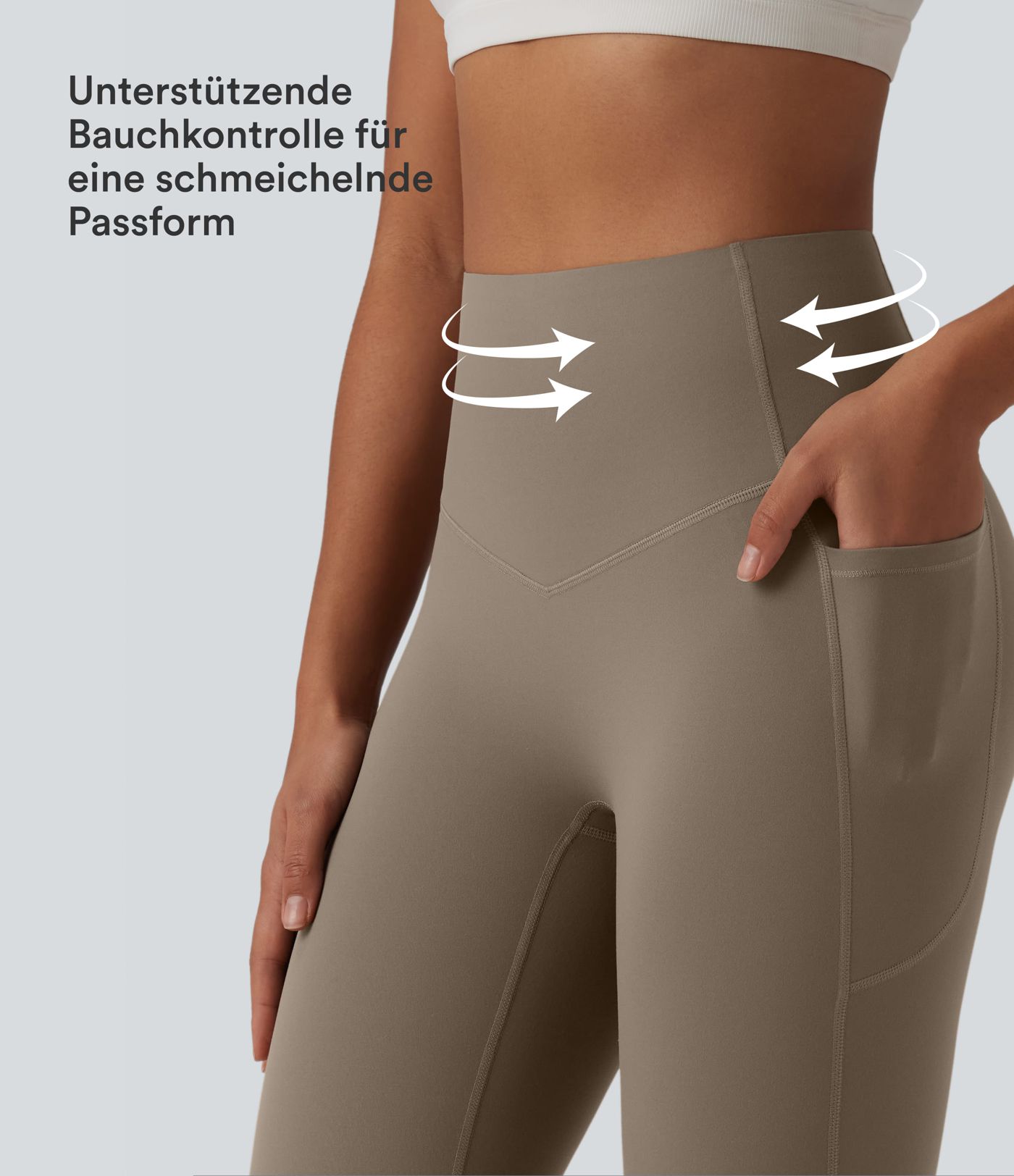 Halara UltraSculpt™ - Flare-Yoga-Leggings mit hohem Bund, Seitentaschen und Bauchkontrolle