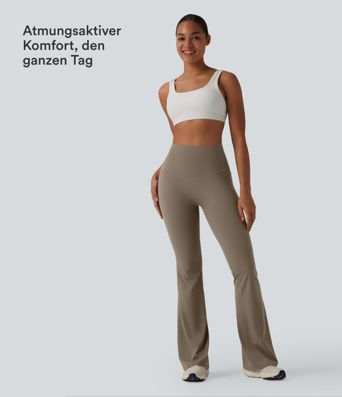 Halara UltraSculpt™ - Flare-Yoga-Leggings mit hohem Bund, Seitentaschen und Bauchkontrolle