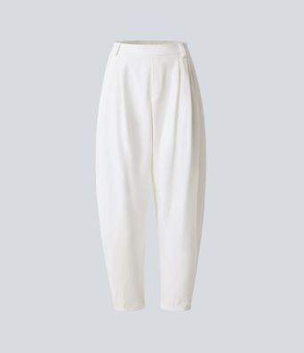 Mid Rise Pocket Barrel Leg Work Trousers Mid Rise Pocket Barrel Leg Work Trousers