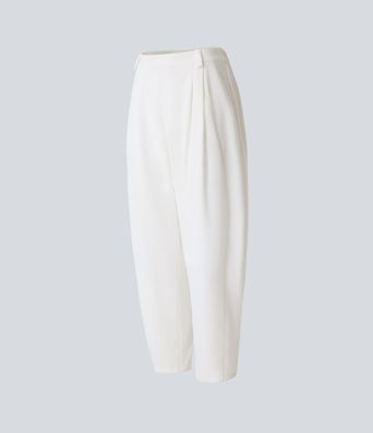Mid Rise Pocket Barrel Leg Work Trousers Mid Rise Pocket Barrel Leg Work Trousers