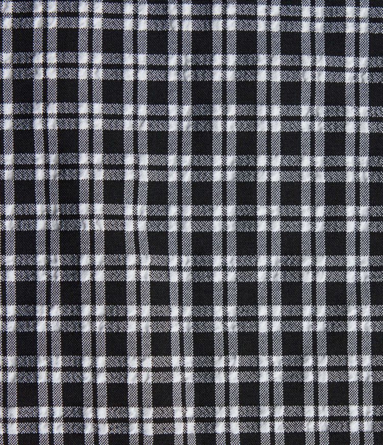 Gingham Boat Neck Sleeveless Invisible Zipper Ruched Mini Casual A-Line Dress with Pockets