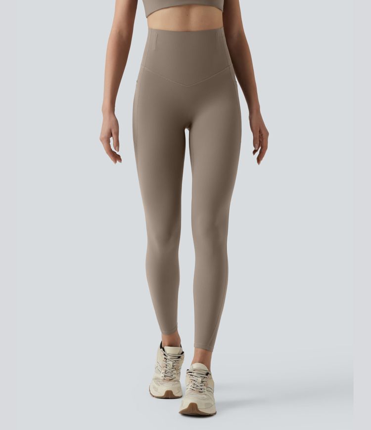 Legging 7/8 de yoga taille haute gainant sculptant anti-roulottage Halara UltraSculpt™ avec poches