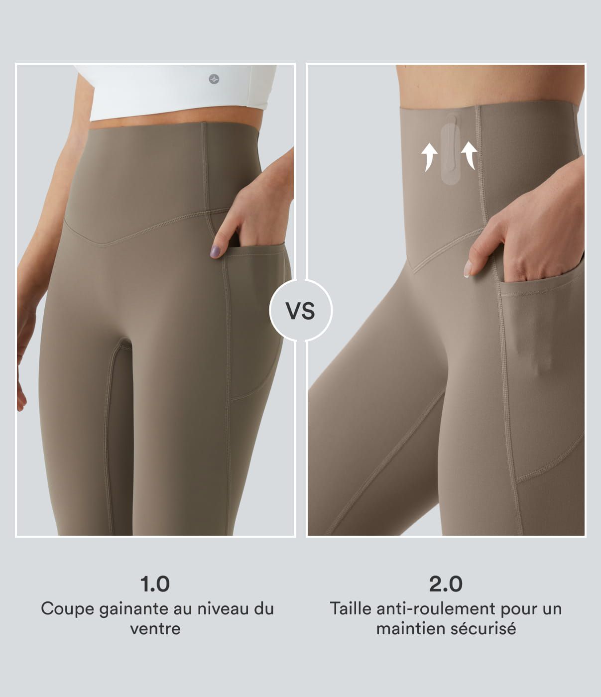 Legging 7/8 de yoga taille haute gainant sculptant anti-roulottage Halara UltraSculpt™ avec poches