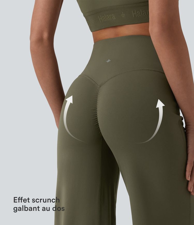 SoftlyZero™ Pantalon yoga coupe droite gainant taille haute à fronces - UPF50+ SoftlyZero™ Pantalon yoga coupe droite gainant taille haute à fronces - UPF50+
