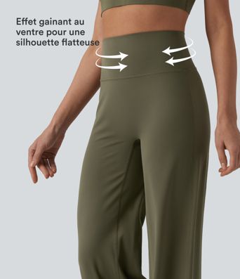 SoftlyZero™ Pantalon yoga coupe droite gainant taille haute à fronces - UPF50+ SoftlyZero™ Pantalon yoga coupe droite gainant taille haute à fronces - UPF50+
