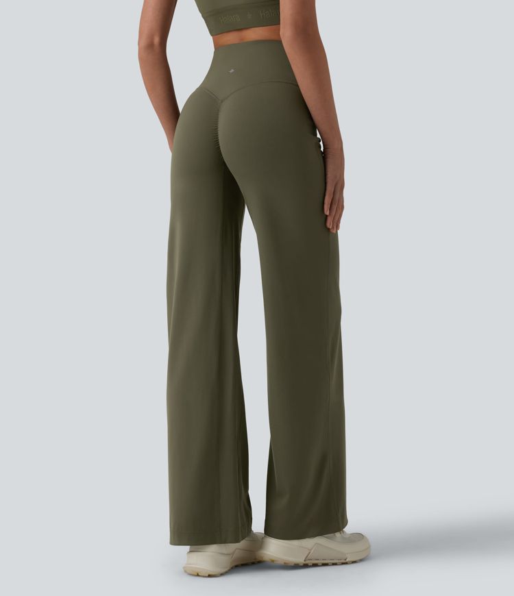 SoftlyZero™ Pantalon yoga coupe droite gainant taille haute à fronces - UPF50+ SoftlyZero™ Pantalon yoga coupe droite gainant taille haute à fronces - UPF50+