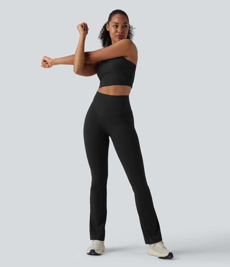 Legging de yoga bootcut Halara UltraSculpt™ taille haute push-up gainant avec poches Legging de yoga bootcut Halara UltraSculpt™ taille haute push-up gainant avec poches