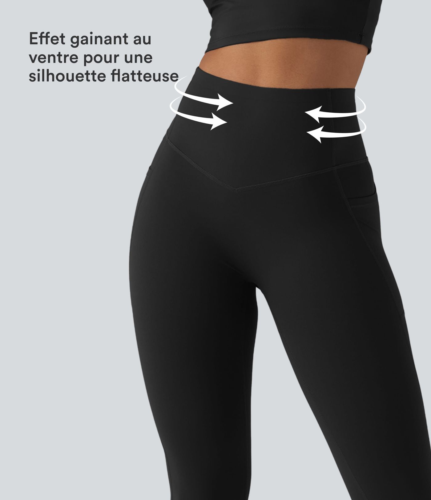 Legging de yoga bootcut Halara UltraSculpt™ taille haute push-up gainant avec poches Legging de yoga bootcut Halara UltraSculpt™ taille haute push-up gainant avec poches