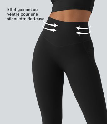 Legging de yoga bootcut Halara UltraSculpt™ taille haute push-up gainant avec poches Legging de yoga bootcut Halara UltraSculpt™ taille haute push-up gainant avec poches