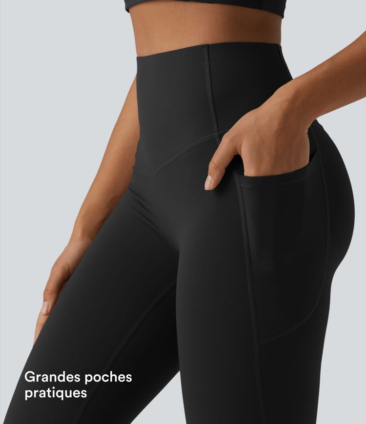 Legging de yoga bootcut Halara UltraSculpt™ taille haute push-up gainant avec poches Legging de yoga bootcut Halara UltraSculpt™ taille haute push-up gainant avec poches