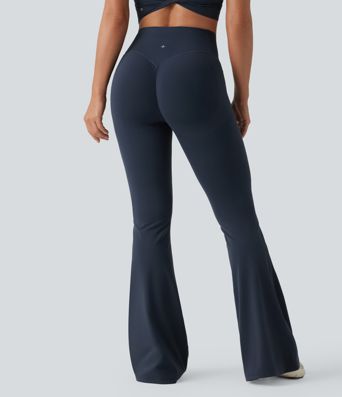 Halara UltraSculpt™ Legging yoga évasé gainant push-up taille haute à fronces avec poches Halara UltraSculpt™ Legging yoga évasé gainant push-up taille haute à fronces avec poches