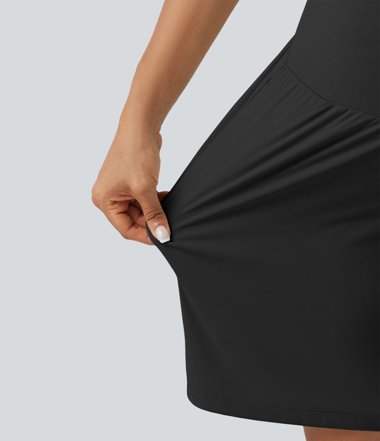 Softlyzero™ Airy Super High Waisted 2-in-1 Cool Touch Yoga Maternity Shorts 9'' with Pockets Softlyzero™ Airy Super High Waisted 2-in-1 Cool Touch Yoga Maternity Shorts 9'' with Pockets
