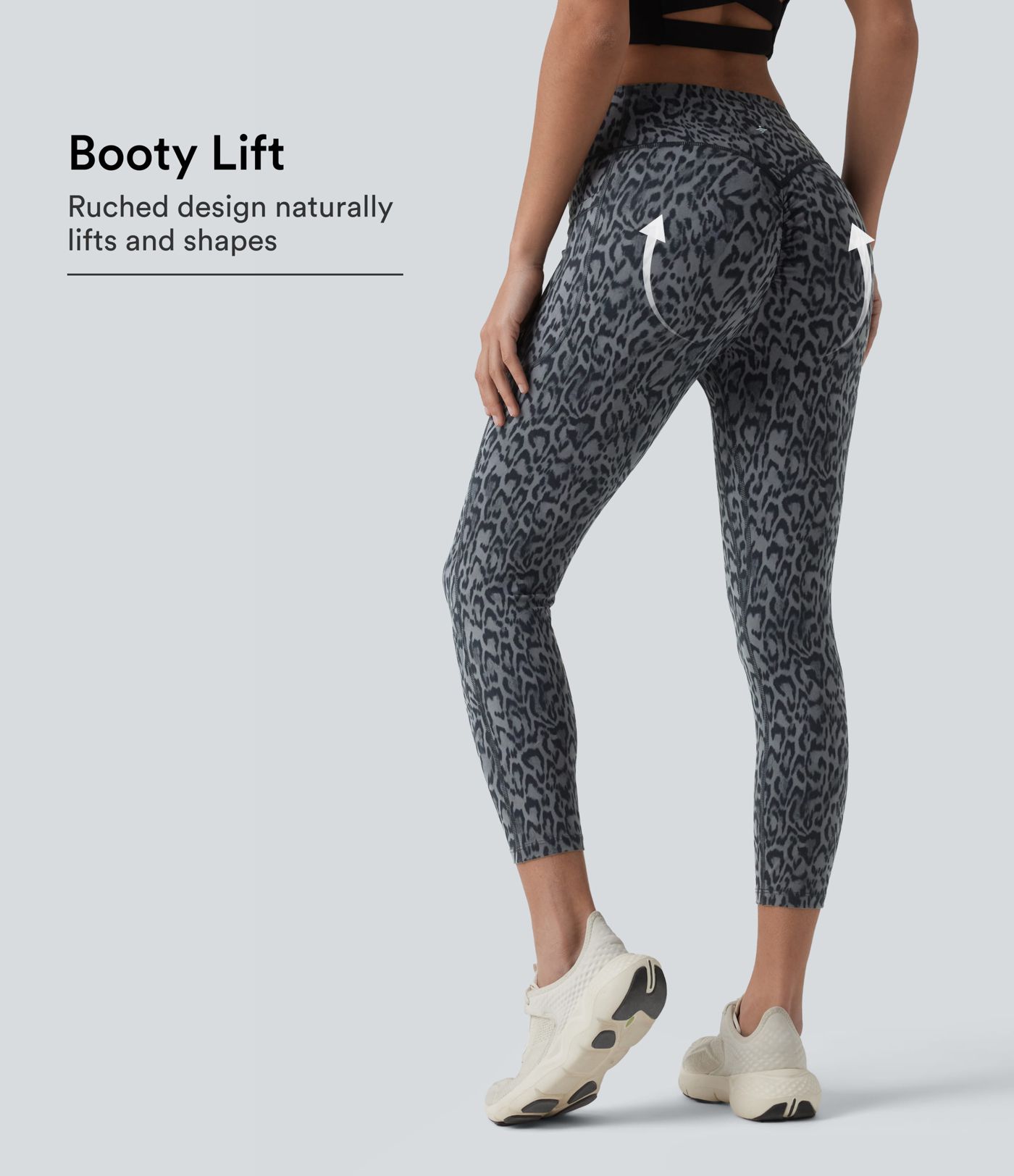 Halara UltraSculpt™ Leopard Print High Waisted Scrunch Butt Lifting Tummy Control Capri Training Leggings with Pockets Halara UltraSculpt™ Leopard Print High Waisted Scrunch Butt Lifting Tummy Control Capri Training Leggings with Pockets