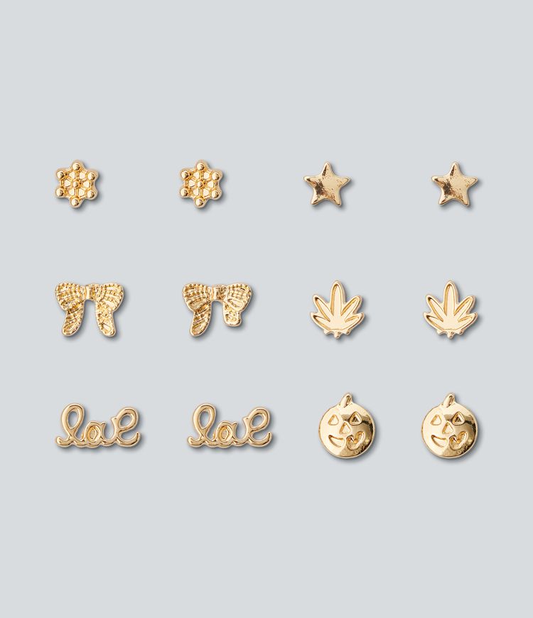 6 Pairs Earrings Set