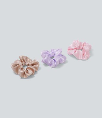 3 Pcs Plain Satin Scrunchies