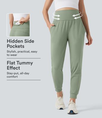 DayStretch Mid Rise Tummy Control Running Joggers with Pockets DayStretch Mid Rise Tummy Control Running Joggers with Pockets