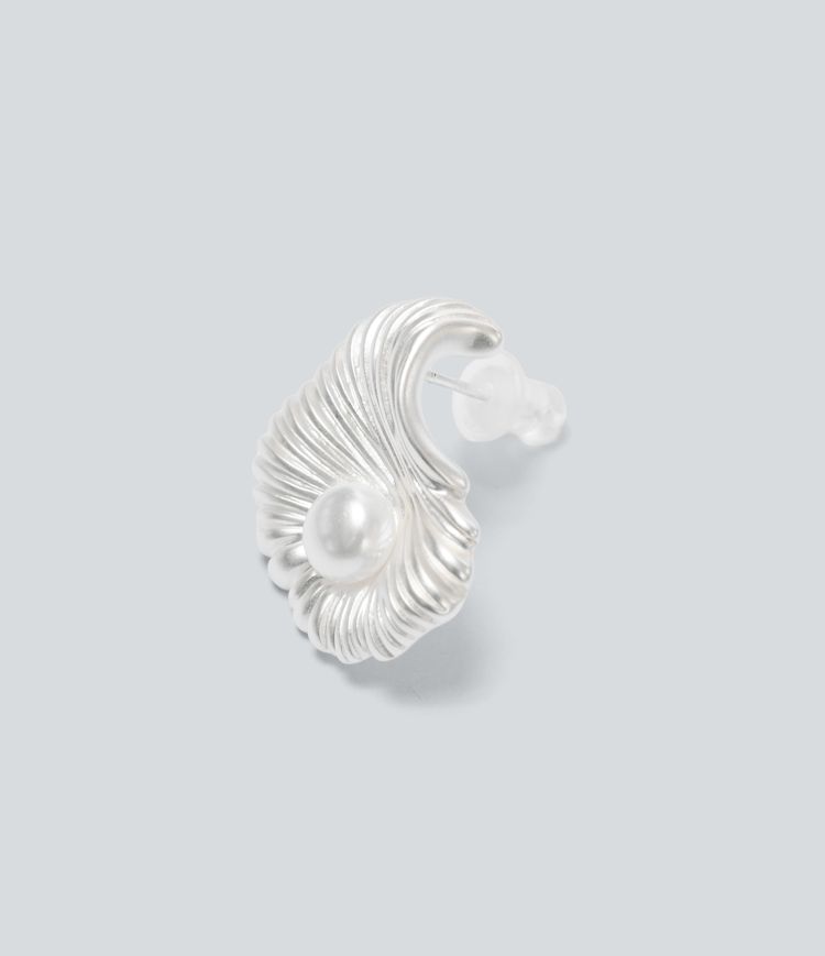 Shell-Shaped Faux Pearl Earrings