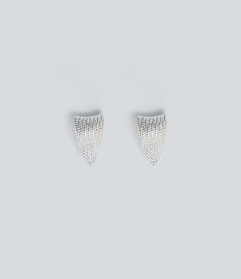 Copper Curved Willow Leaf Earrings