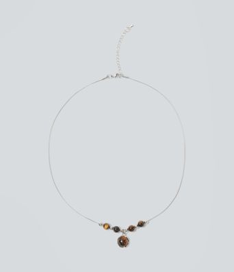 Alloy Beaded Pendant Vacation Style Necklace Alloy Beaded Pendant Vacation Style Necklace