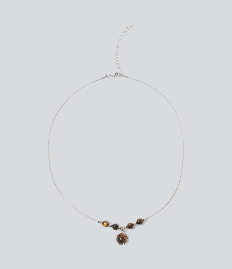 Alloy Beaded Pendant Vacation Style Necklace Alloy Beaded Pendant Vacation Style Necklace