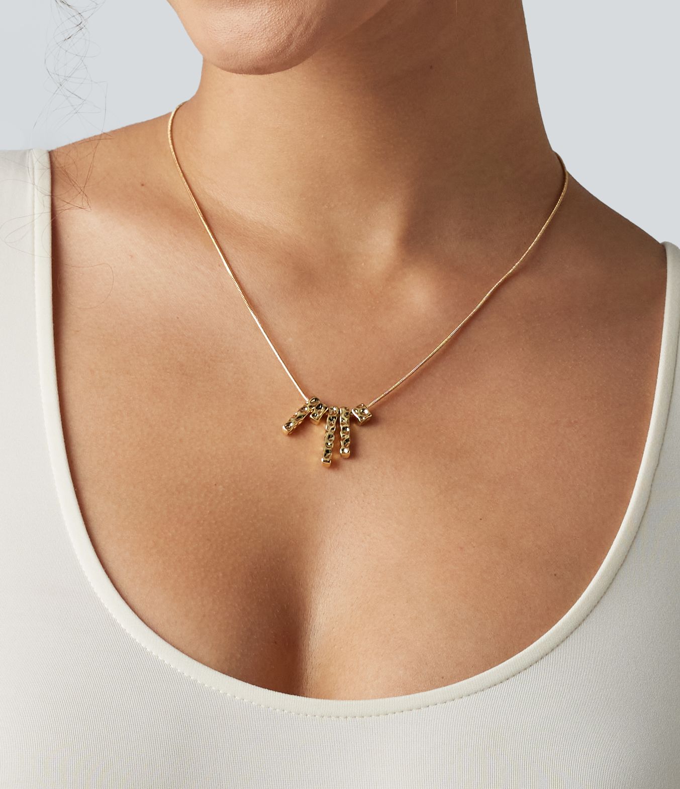 Alloy Irregular Rectangular Pendant Necklace Alloy Irregular Rectangular Pendant Necklace