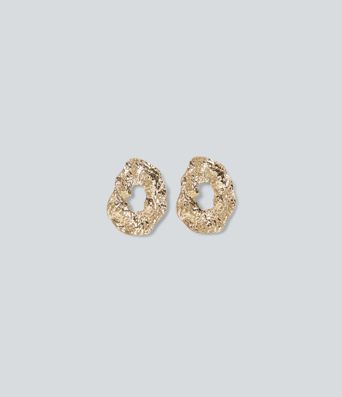 Alloy Hollow Irregular Circle Earrings