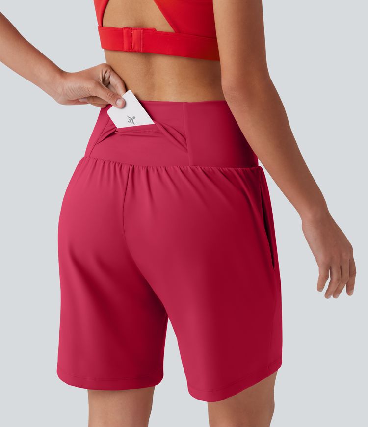 SoftlyZero™ Airy - 2-in-1 Yoga-Shorts mit hohem Crossover-Bund, mehreren Taschen und Cool-Touch - 17,8 cm SoftlyZero™ Airy - 2-in-1 Yoga-Shorts mit hohem Crossover-Bund, mehreren Taschen und Cool-Touch - 17,8 cm