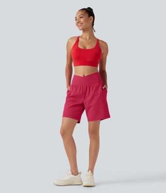 SoftlyZero™ Airy - 2-in-1 Yoga-Shorts mit hohem Crossover-Bund, mehreren Taschen und Cool-Touch - 17,8 cm SoftlyZero™ Airy - 2-in-1 Yoga-Shorts mit hohem Crossover-Bund, mehreren Taschen und Cool-Touch - 17,8 cm